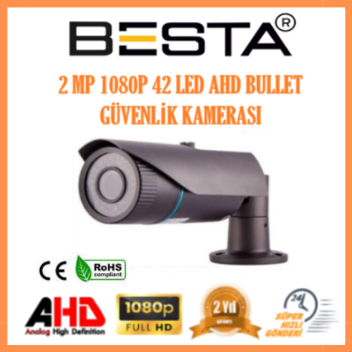 Besta KD-3034 2MP AHD Güvenlik Seti | 4 Kameralı | 1080P Gece Görüşlü | Harddisk Dahil