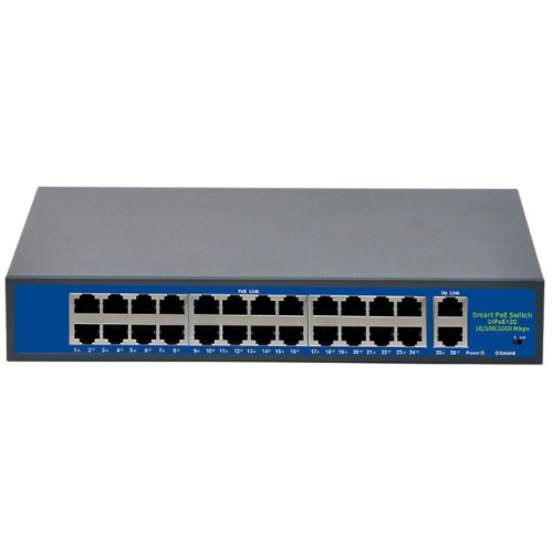 24 Port Gigabit PoE Switch 10/100/1000 Mbps Yüksek Güç ve Verimli Ağ Performansı