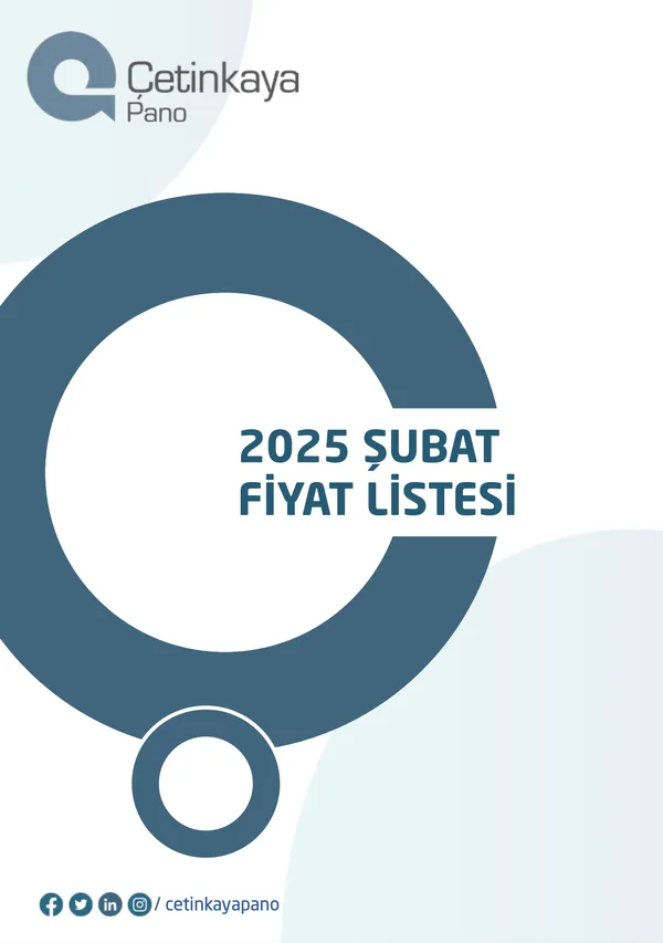 ÇETİNKAYA 2025 FİYAT LİSTESİ